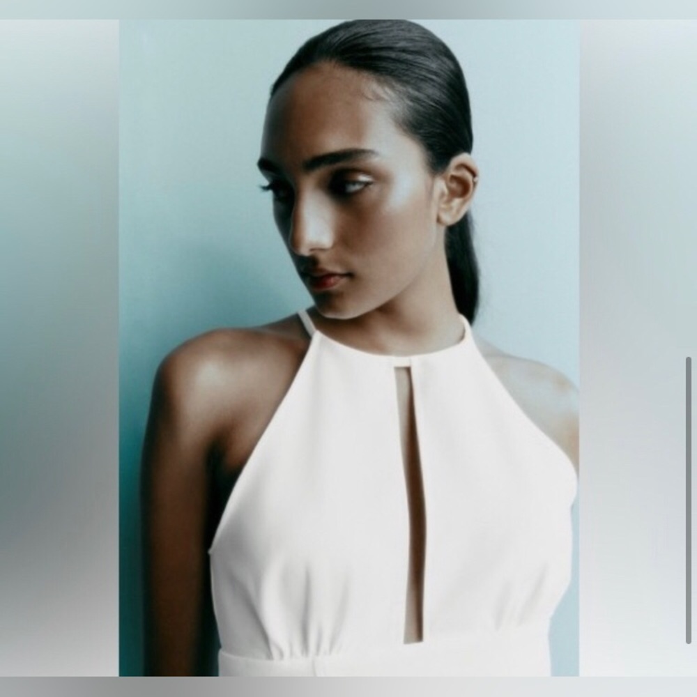 Zara White Halter Dress - Picture 2 of 4